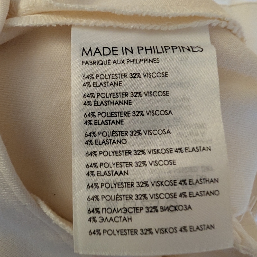 Club Monaco Cream Slim Leg Dress Pants - Picture 4 of 6